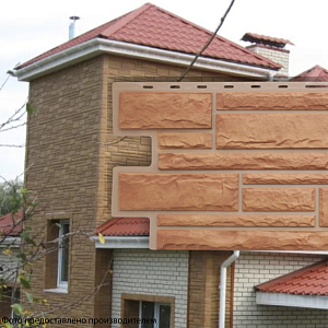 Фасадная панель (камень) Альта-Профиль 1140x480x23мм 0.46м2 Бежевый
