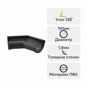 Docke ЛЮКС Угловой элемент 135° Графит