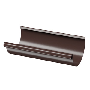 Docke STAL PREMIUM Желоб полукруглый D125 3000 мм (Снято с производства) Шоколад (RAL 8019)