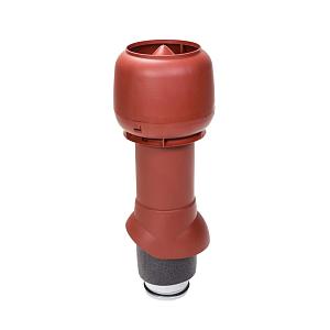 Вентиляционная труба Vilpe 125/160ИЗ/500 с колпаком (вытяжка) красный 734408
